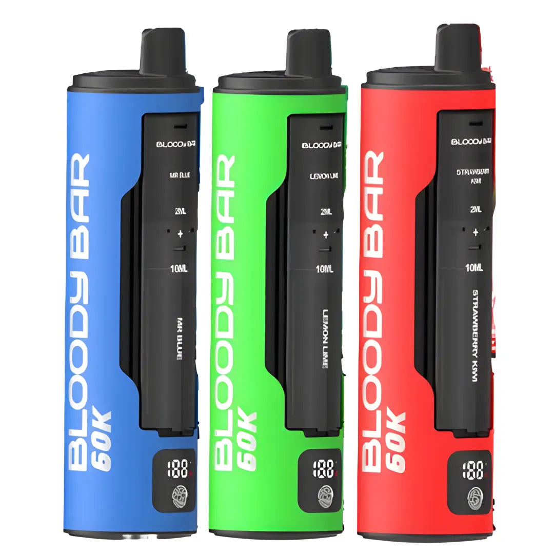 disposable vape wholesale uk Box Of 10 Bloody Bar 60k Puff Prefilled 4 In 1 Pod Vape Kit