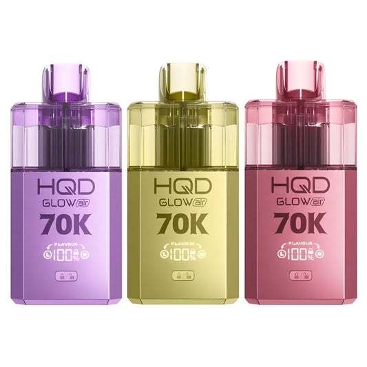 Box of 10 HQD Glow Air 70K Puffs Pod Vape Kit