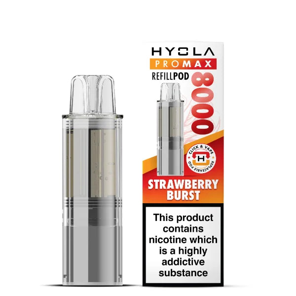 Box Of 10 Hyola Pro Max 8000 Puffs Prefilled Replacement Pods