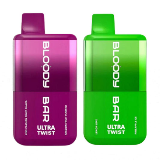 Box Of 10 Bloody Bar Ultra Twist 20000 Puffs | Wholesale Price