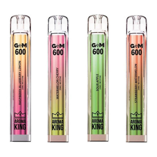 Box Of 10 Aroma King Gem 600 Disposable Vape | Best Wholesale Price In UK