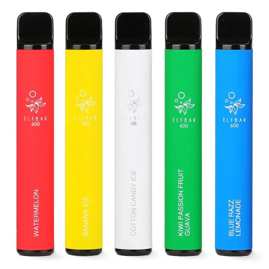 Box Of 10 Elf Bar 600 Puffs 20mg Reusable Vape Pod Kit | Wholesale Price