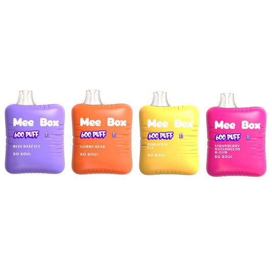 Box Of 10 So Soul Mee Box 600 Disposable Vape Puff Pod| Great Deal Today