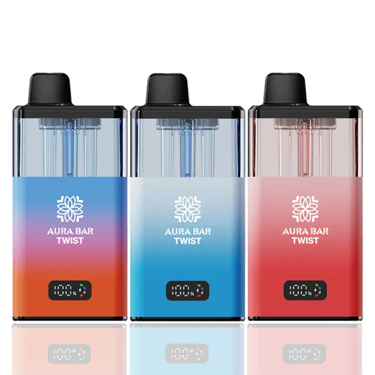 Aura Bar Twist 40K Puff Reusable Disposable Vape Pod Kit
